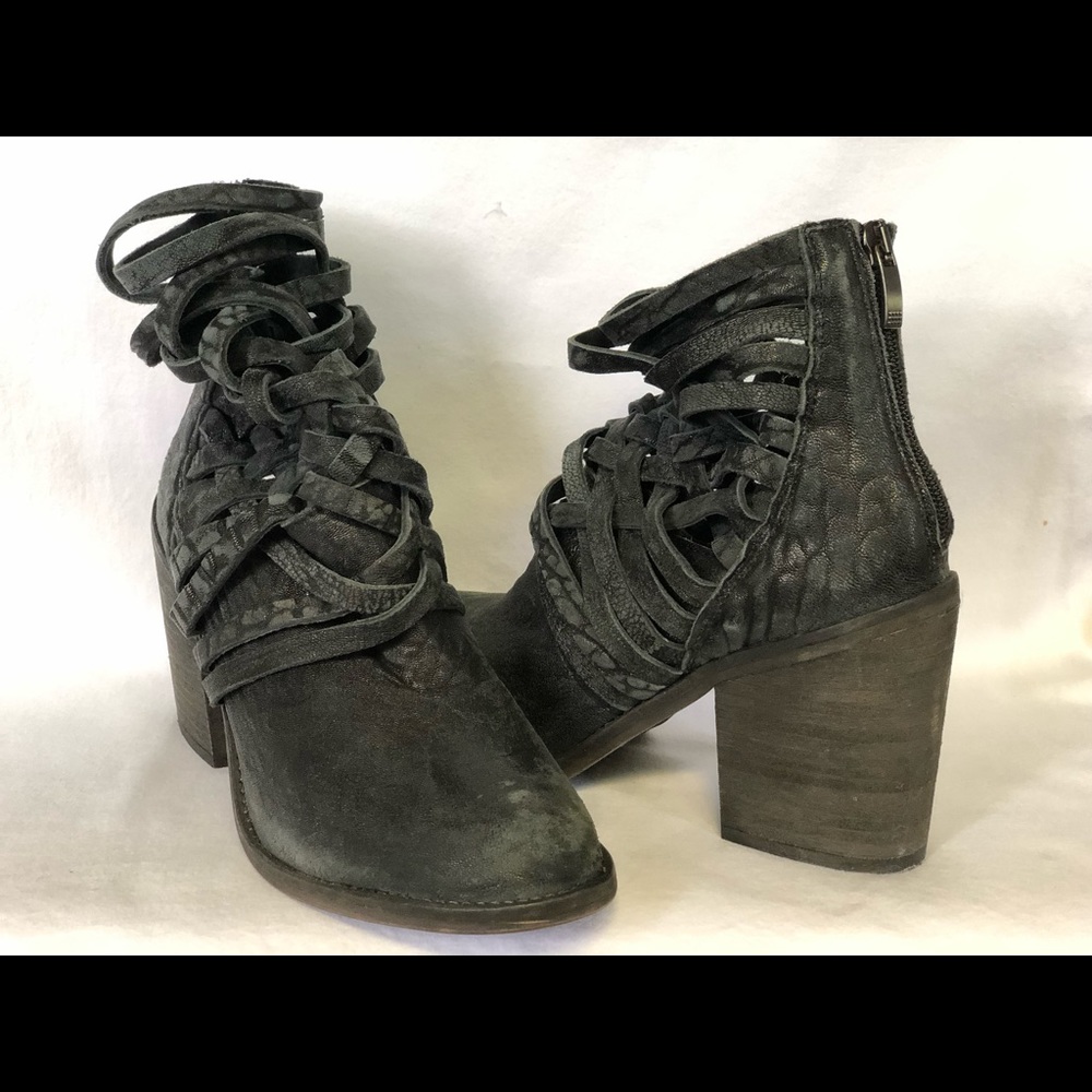 Free People strapping booties